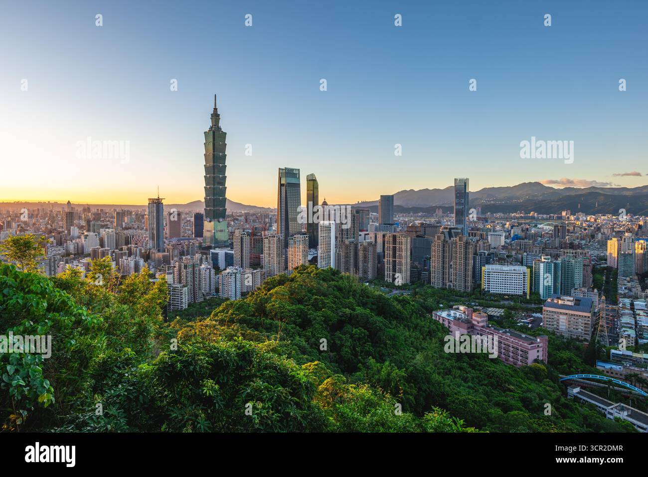 Paysage de la ville de Taipei, la capitale de Taiwan Banque D'Images