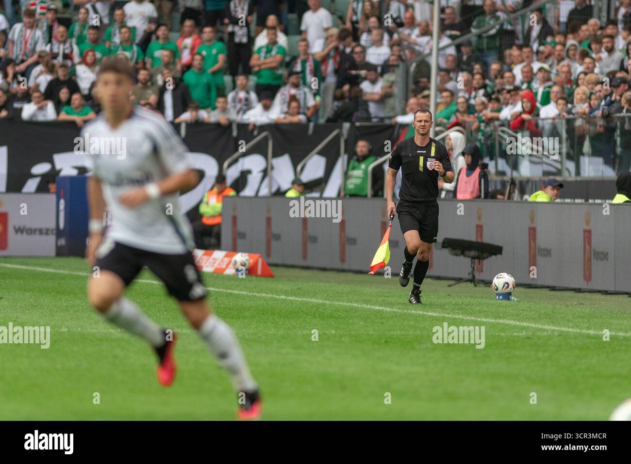 Legia Varsovie affronte Radomiak Radom dans un match polonais d'Ekstraklasa au stade de l'armée polonaise (Stadion Wojska Polskiego) à Varsovie, en Pologne. Banque D'Images
