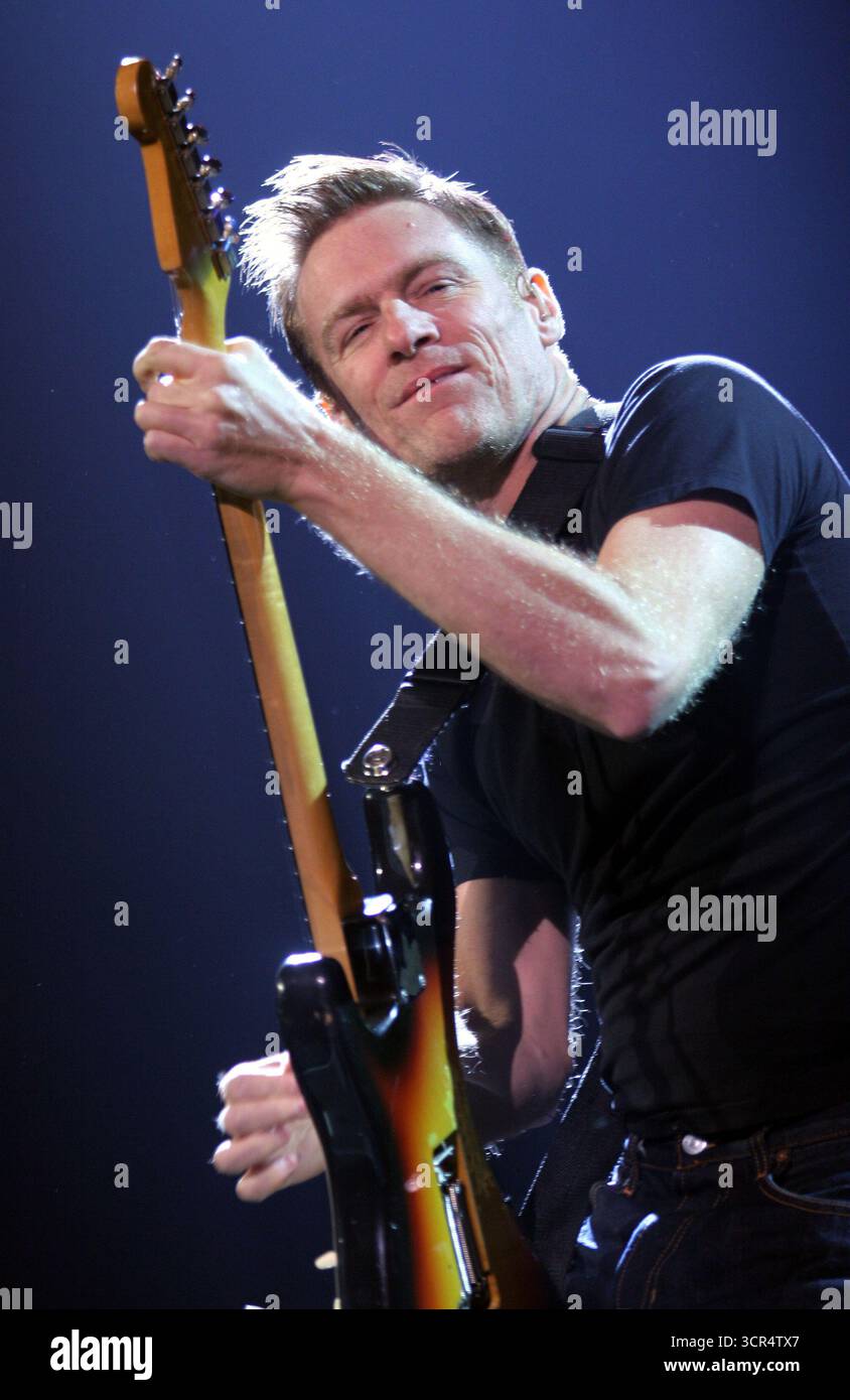 Bryan Adams en concert à Madrid, le 28 janvier 2005 Banque D'Images