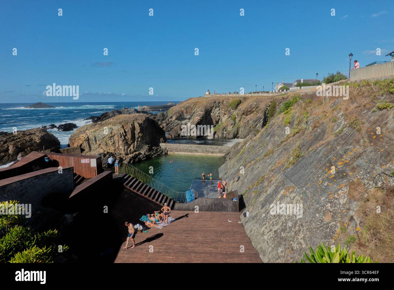 Piscine d'eau salée à Tapia de Casariego, Asturies, Espagne Banque D'Images