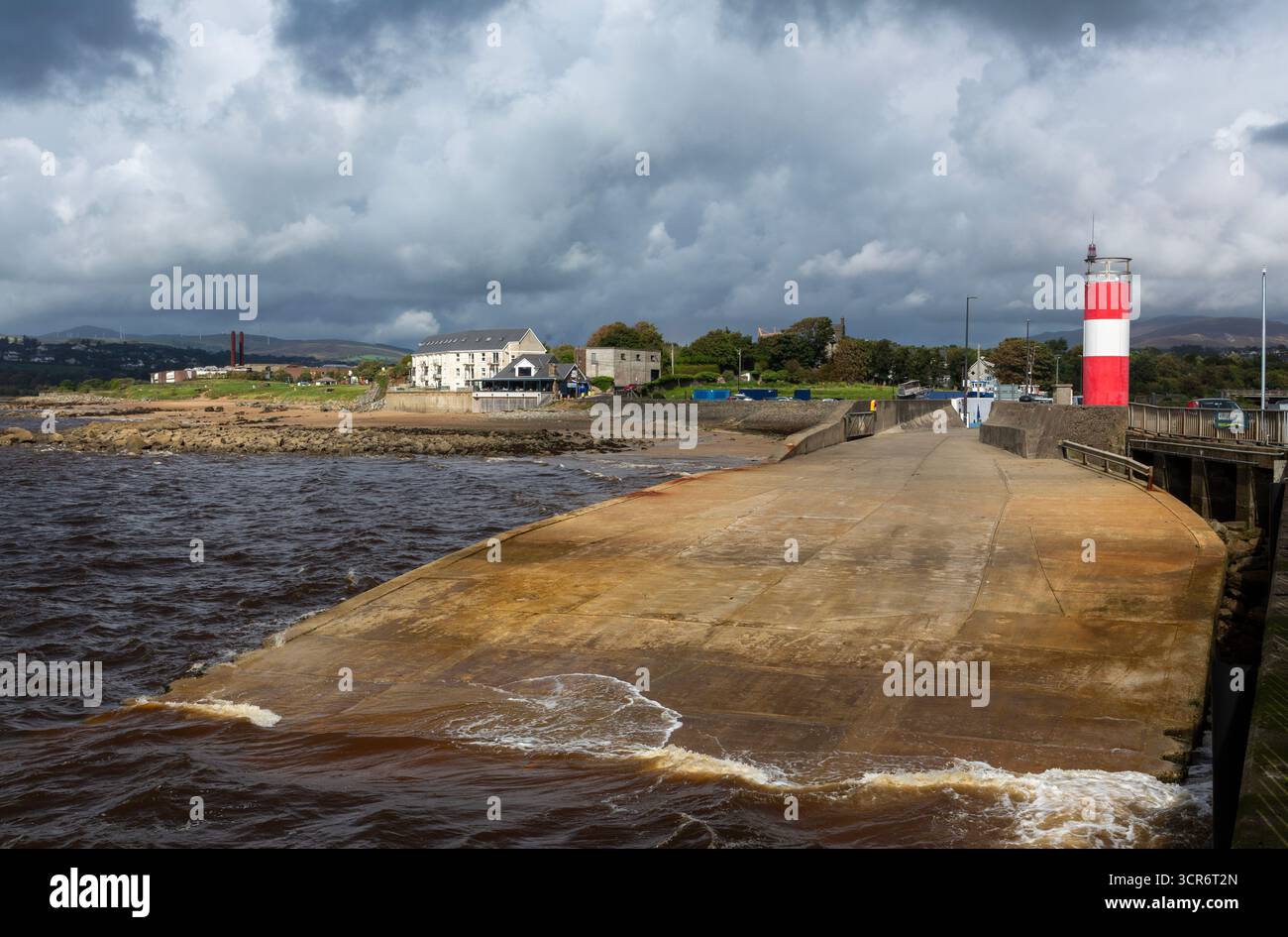 Phare de Buncrana, Buncrana, comté de Donegal, Irlande Banque D'Images