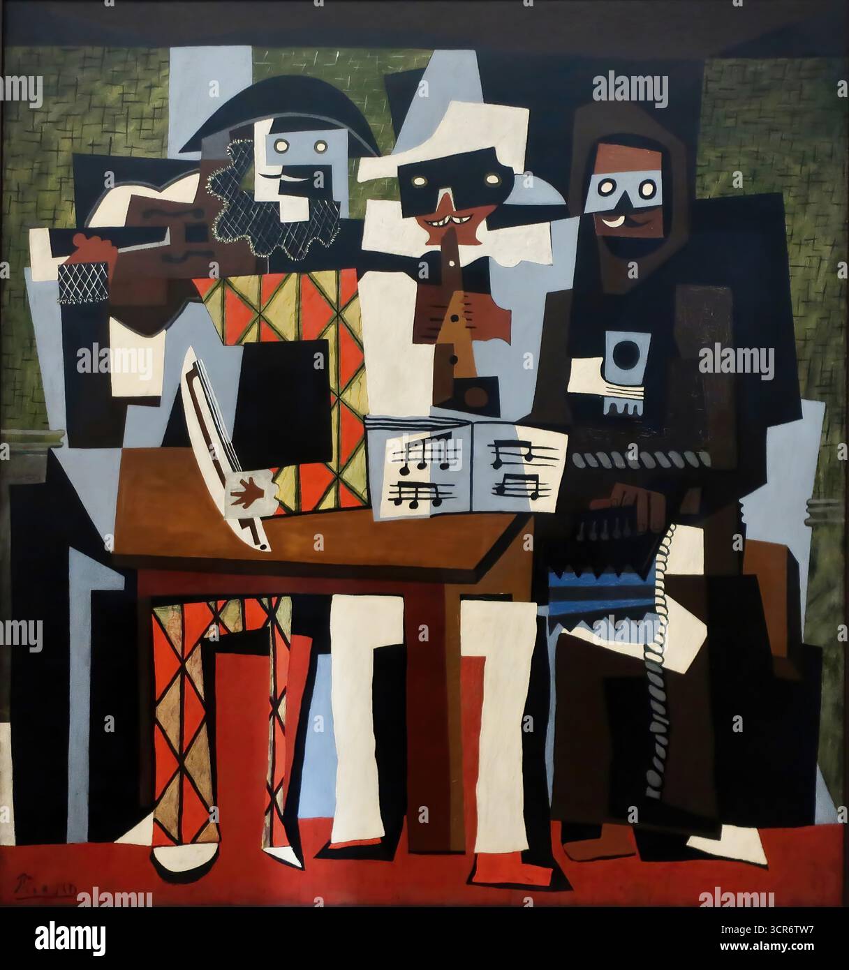 Pablo Picasso, trois musiciens, 1921. Illustration de Vecteur