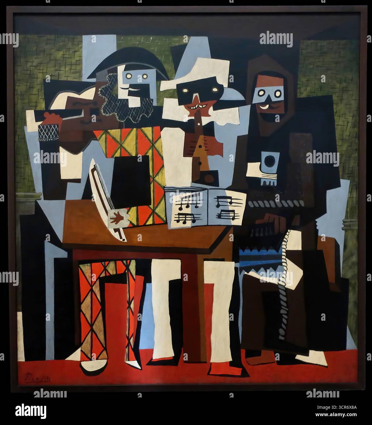 Pablo Picasso, trois musiciens (1921). Illustration de Vecteur