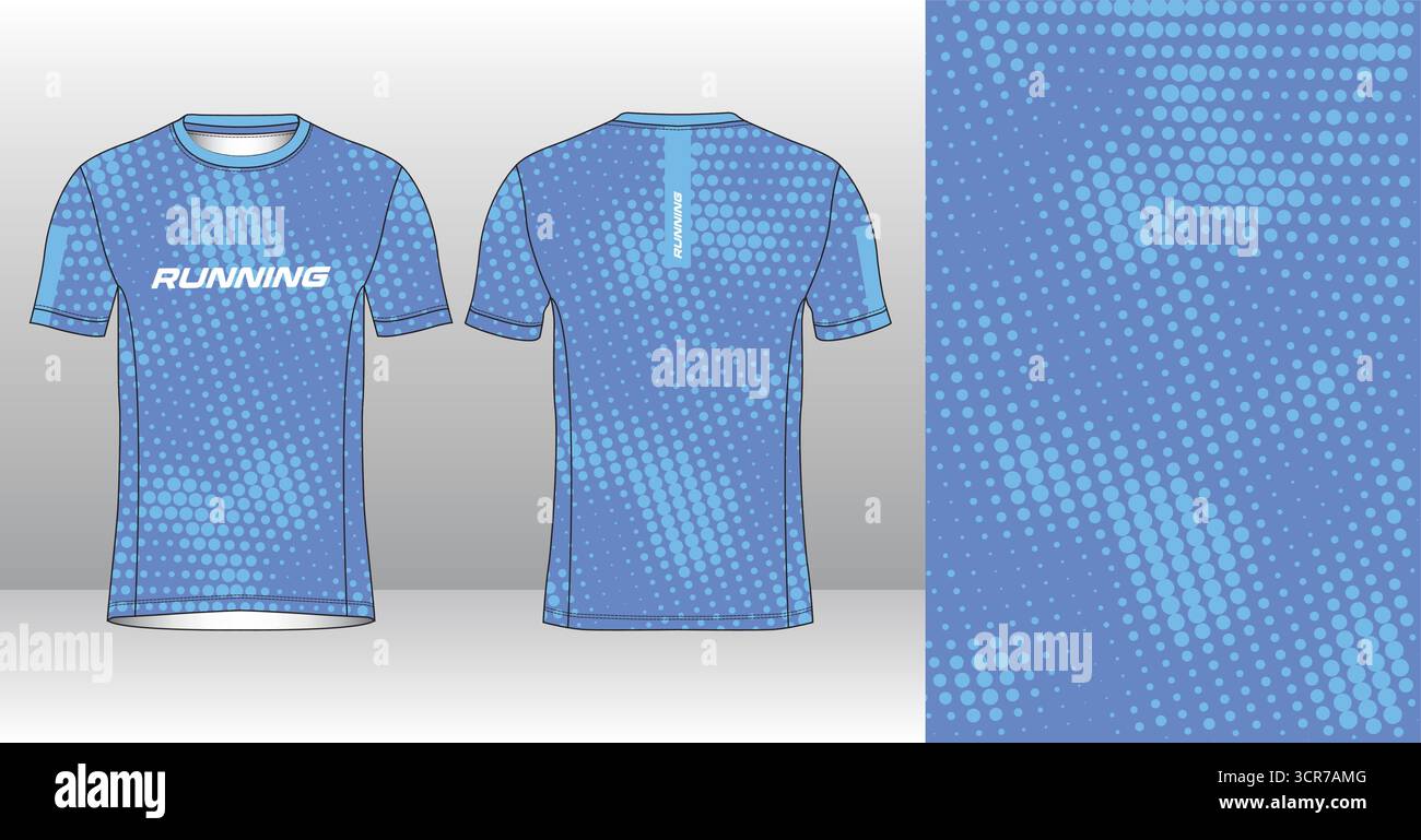 Conception de jersey de course avec motif vectoriel abstrait coloré. Vêtements de sport légers, respirants et à séchage rapide pour le marathon, le trail, l'athlétisme, Illustration de Vecteur