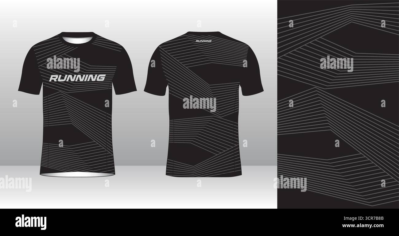 Conception de jersey de course avec motif vectoriel abstrait coloré. Vêtements de sport légers, respirants et à séchage rapide pour le marathon, le trail, l'athlétisme, Illustration de Vecteur