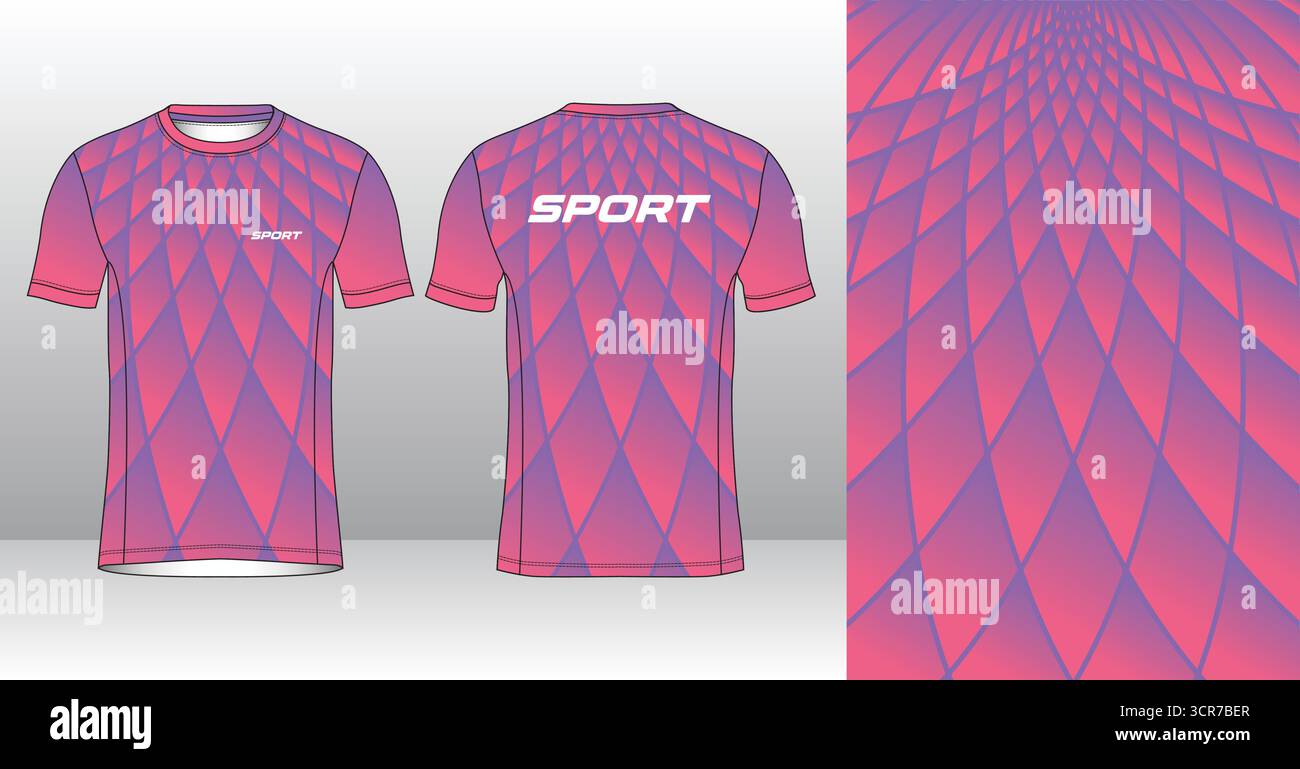 Conception de jersey de course avec motif vectoriel abstrait coloré. Vêtements de sport légers, respirants et à séchage rapide pour le marathon, le trail, l'athlétisme, Illustration de Vecteur