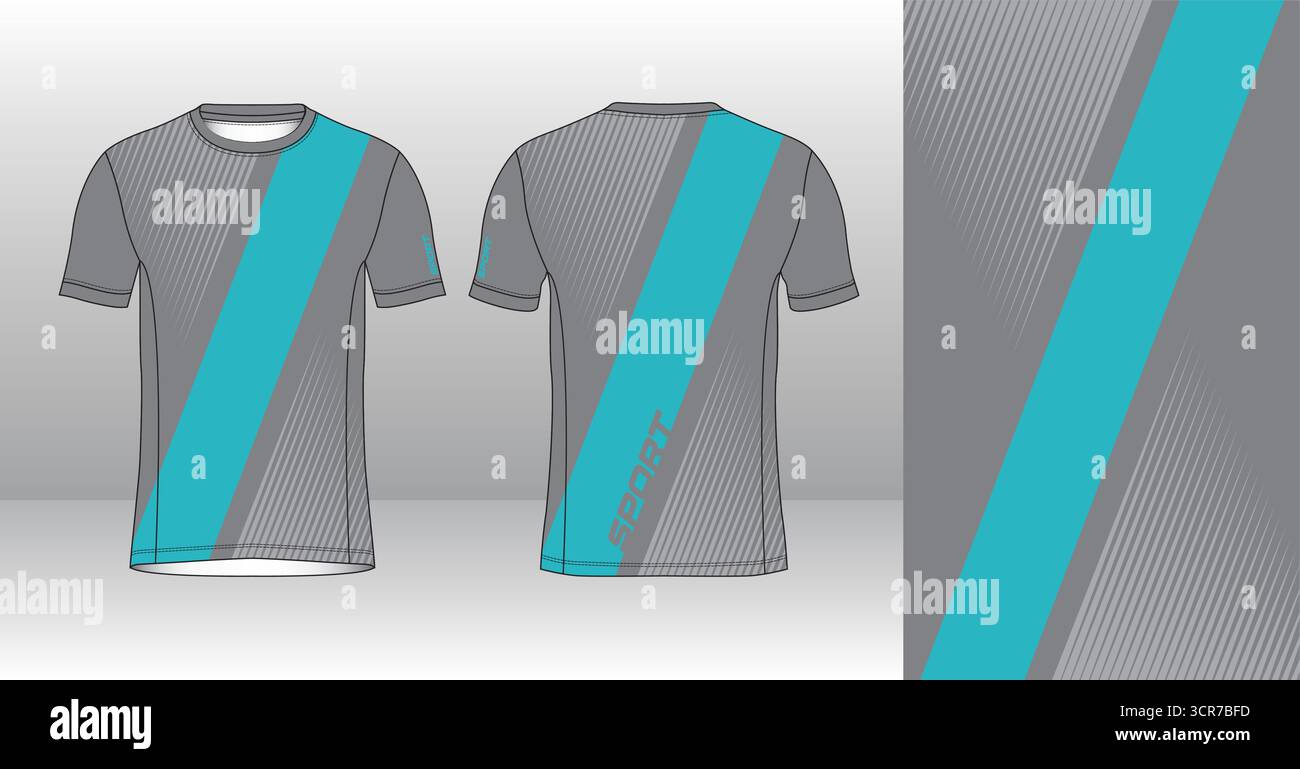 Conception de jersey de course avec motif vectoriel abstrait coloré. Vêtements de sport légers, respirants et à séchage rapide pour le marathon, le trail, l'athlétisme, Illustration de Vecteur