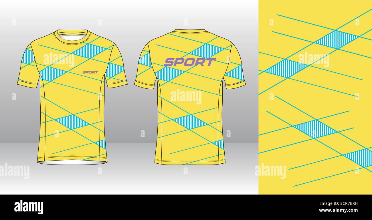 Conception de jersey de course avec motif vectoriel abstrait coloré. Vêtements de sport légers, respirants et à séchage rapide pour le marathon, le trail, l'athlétisme, Illustration de Vecteur