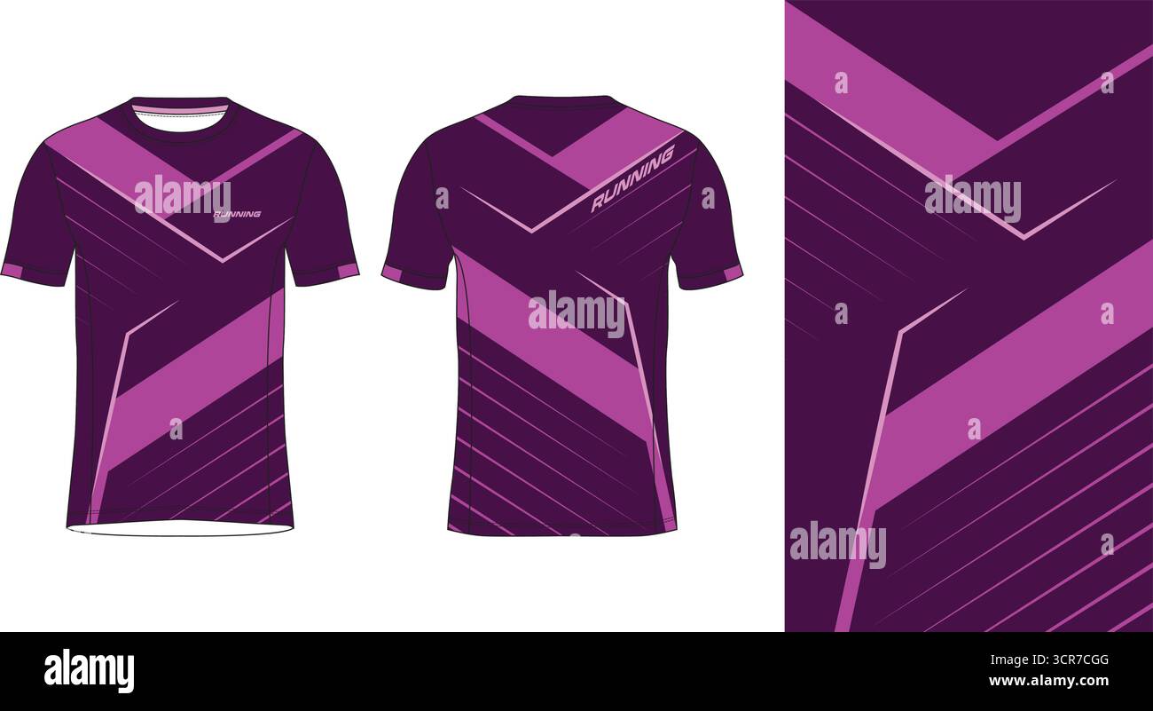 Conception de jersey de course avec motif vectoriel abstrait coloré. Vêtements de sport légers, respirants et à séchage rapide pour le marathon, le trail, l'athlétisme, Illustration de Vecteur