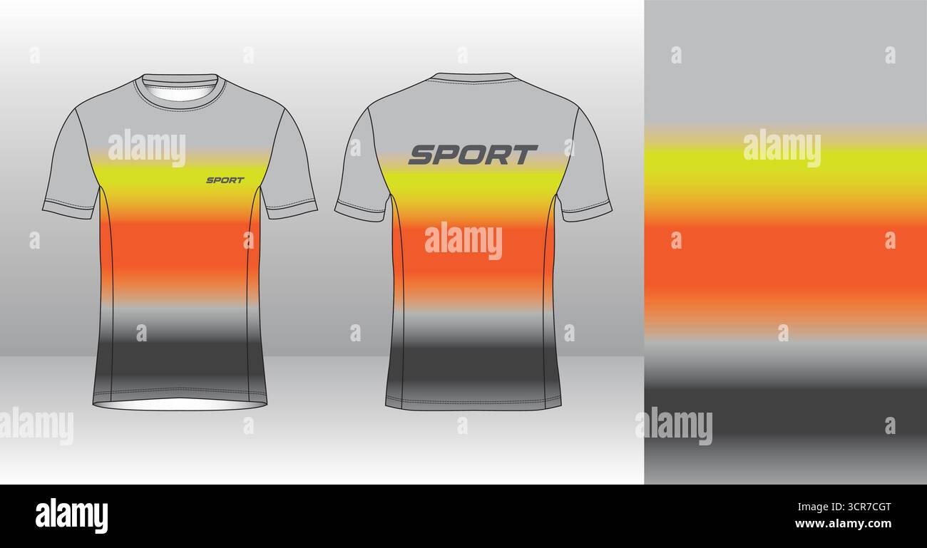 Conception de jersey de course avec motif vectoriel abstrait coloré. Vêtements de sport légers, respirants et à séchage rapide pour le marathon, le trail, l'athlétisme, Illustration de Vecteur