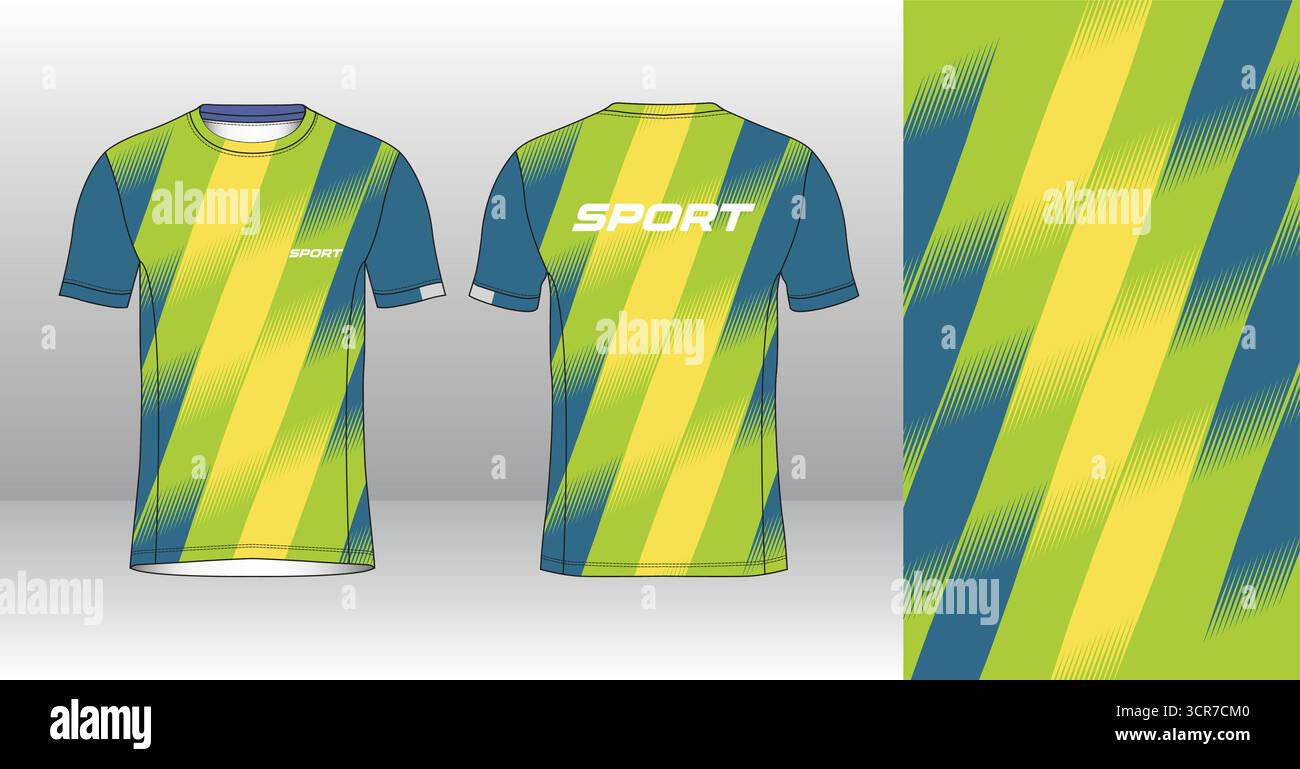 Conception de jersey de course avec motif vectoriel abstrait coloré. Vêtements de sport légers, respirants et à séchage rapide pour le marathon, le trail, l'athlétisme, Illustration de Vecteur