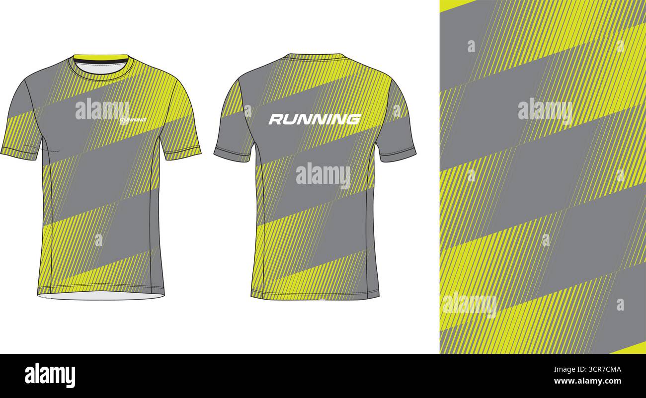 Conception de jersey de course avec motif vectoriel abstrait coloré. Vêtements de sport légers, respirants et à séchage rapide pour le marathon, le trail, l'athlétisme, Illustration de Vecteur