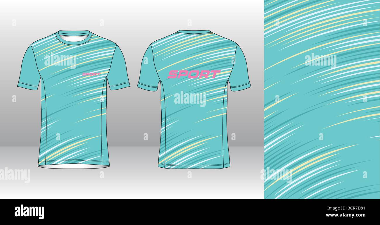 Conception de jersey de course avec motif vectoriel abstrait coloré. Vêtements de sport légers, respirants et à séchage rapide pour le marathon, le trail, l'athlétisme, Illustration de Vecteur
