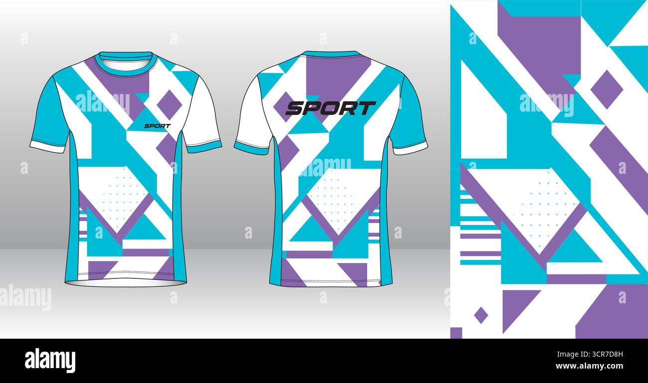 Conception de jersey de course avec motif vectoriel abstrait coloré. Vêtements de sport légers, respirants et à séchage rapide pour le marathon, le trail, l'athlétisme, Illustration de Vecteur