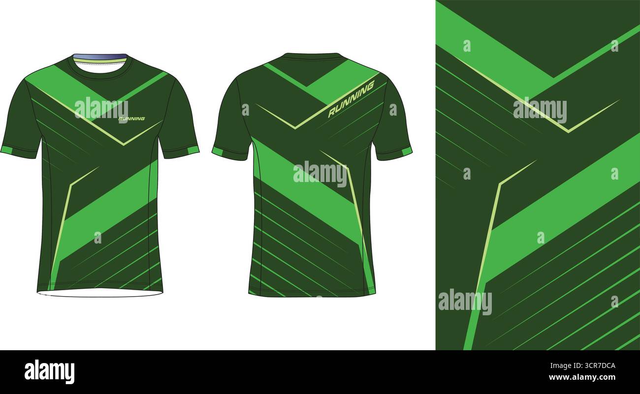 Conception de jersey de course avec motif vectoriel abstrait coloré. Vêtements de sport légers, respirants et à séchage rapide pour le marathon, le trail, l'athlétisme, Illustration de Vecteur