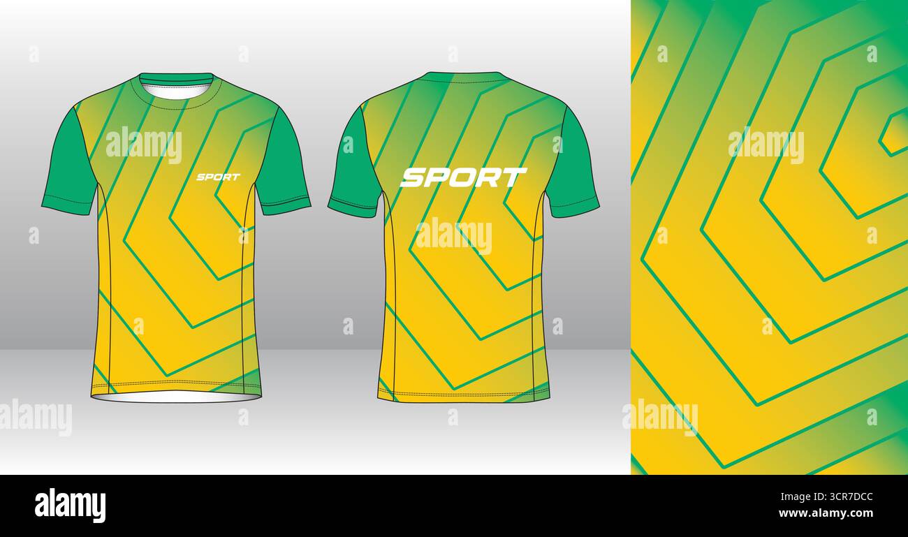 Conception de jersey de course avec motif vectoriel abstrait coloré. Vêtements de sport légers, respirants et à séchage rapide pour le marathon, le trail, l'athlétisme, Illustration de Vecteur