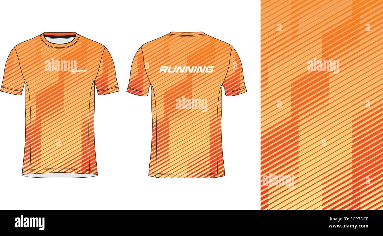 Conception de jersey de course avec motif vectoriel abstrait coloré. Vêtements de sport légers, respirants et à séchage rapide pour le marathon, le trail, l'athlétisme, Illustration de Vecteur