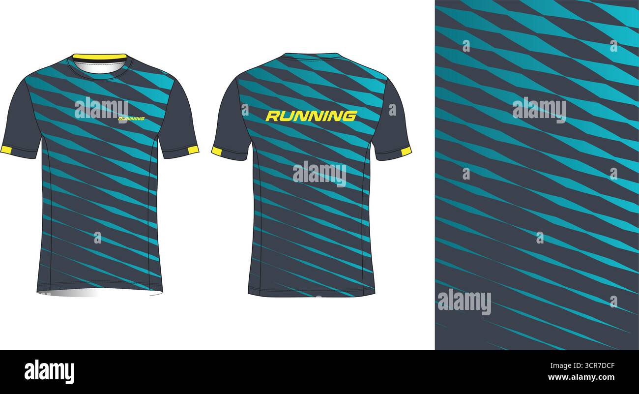 Conception de jersey de course avec motif vectoriel abstrait coloré. Vêtements de sport légers, respirants et à séchage rapide pour le marathon, le trail, l'athlétisme, Illustration de Vecteur