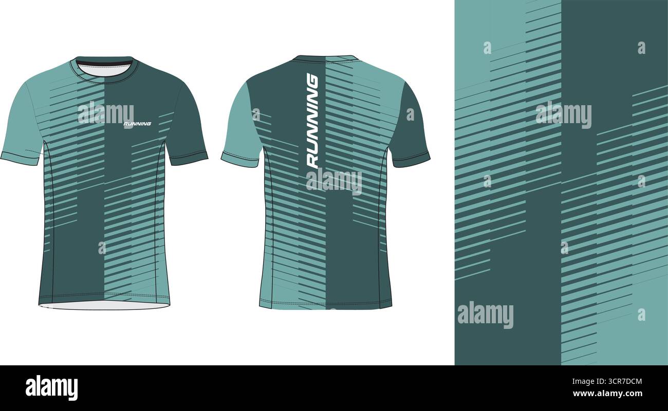 Conception de jersey de course avec motif vectoriel abstrait coloré. Vêtements de sport légers, respirants et à séchage rapide pour le marathon, le trail, l'athlétisme, Illustration de Vecteur