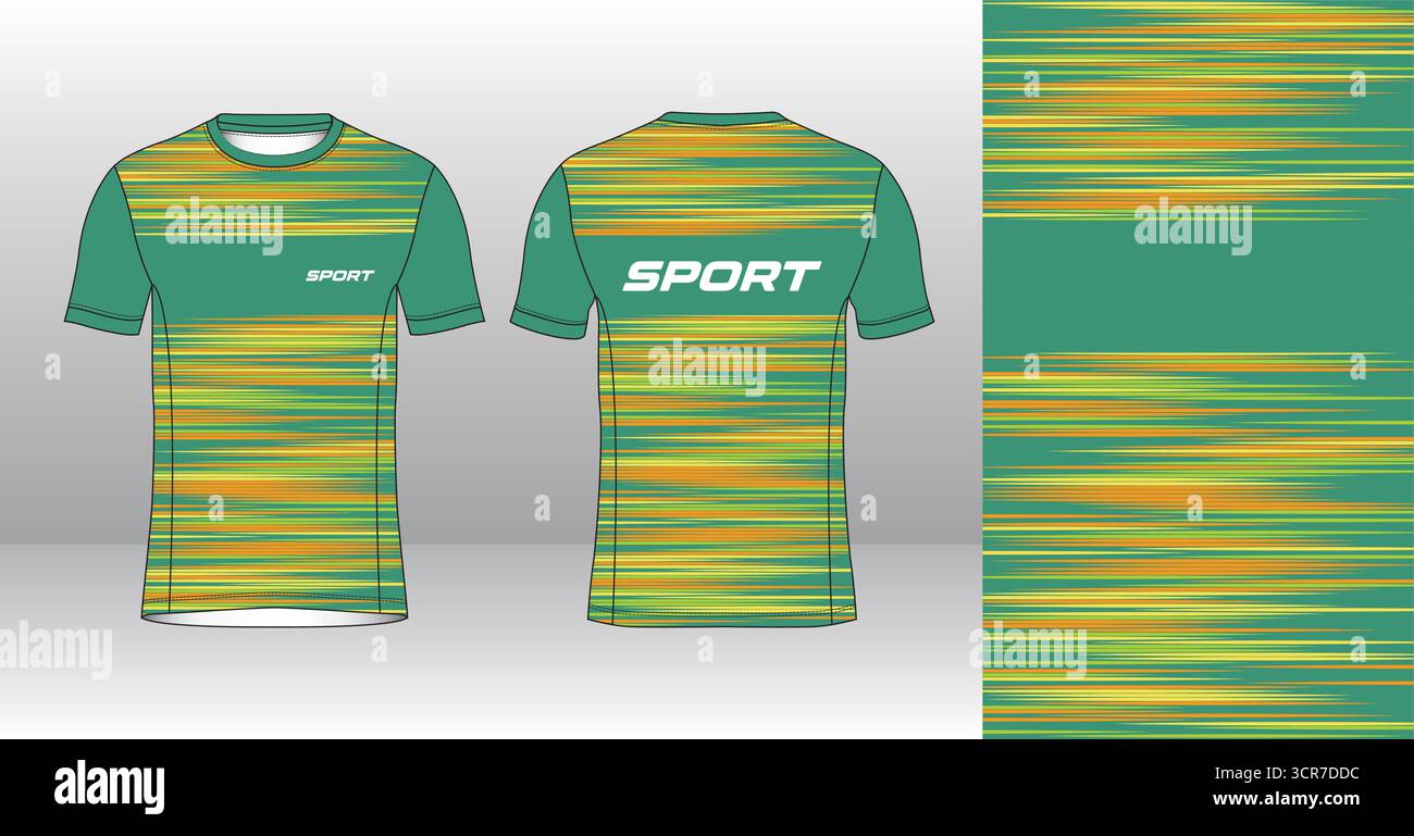 Conception de jersey de course avec motif vectoriel abstrait coloré. Vêtements de sport légers, respirants et à séchage rapide pour le marathon, le trail, l'athlétisme, Illustration de Vecteur
