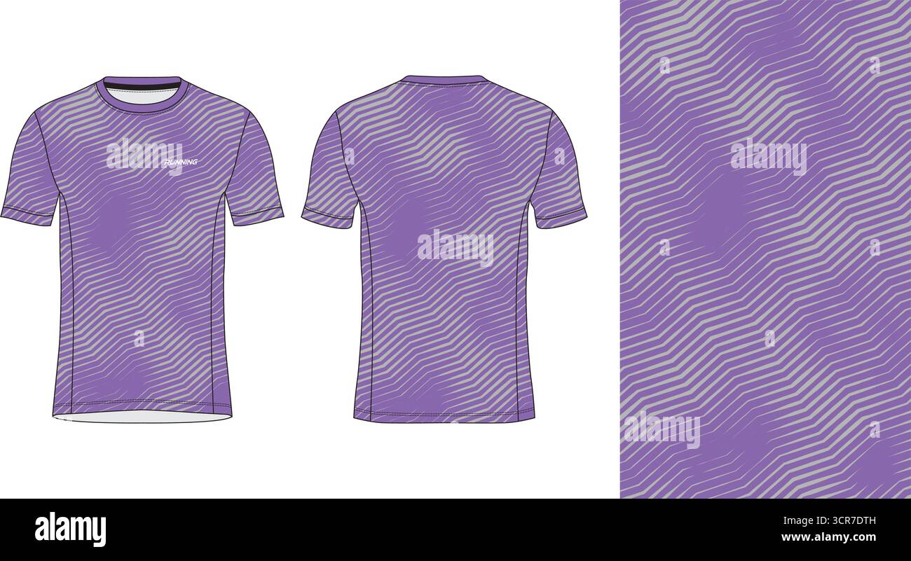 Conception de jersey de course avec motif vectoriel abstrait coloré. Vêtements de sport légers, respirants et à séchage rapide pour le marathon, le trail, l'athlétisme, Illustration de Vecteur