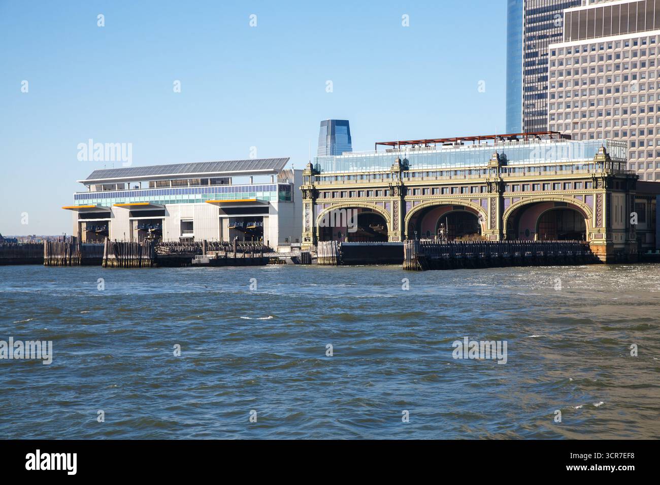 Le terminal de ferry Battery maritime Building à l'emblématique Financial District, Lower Manhattan Downtow district, New York City, États-Unis Banque D'Images