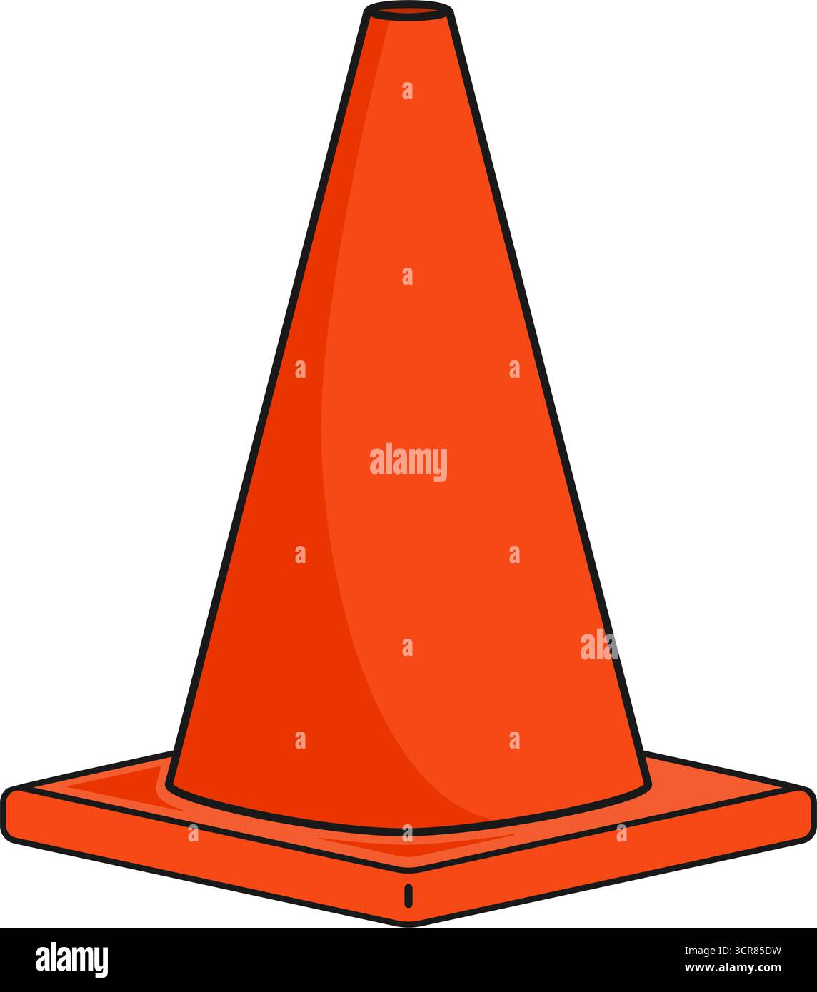 Cône de trafic orange ou icône de chapeau de sorcière utilisé pour la sécurité publique dans le vecteur Illustration de Vecteur