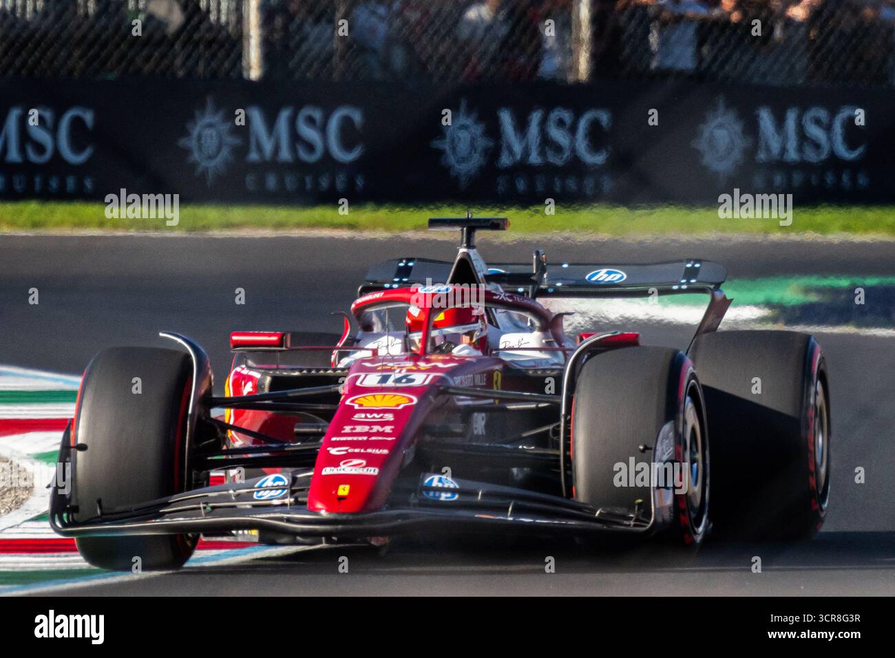 Chalres Leclerc pour Ferrari formule 1 Italien Grand Prix Monza 2025 Banque D'Images