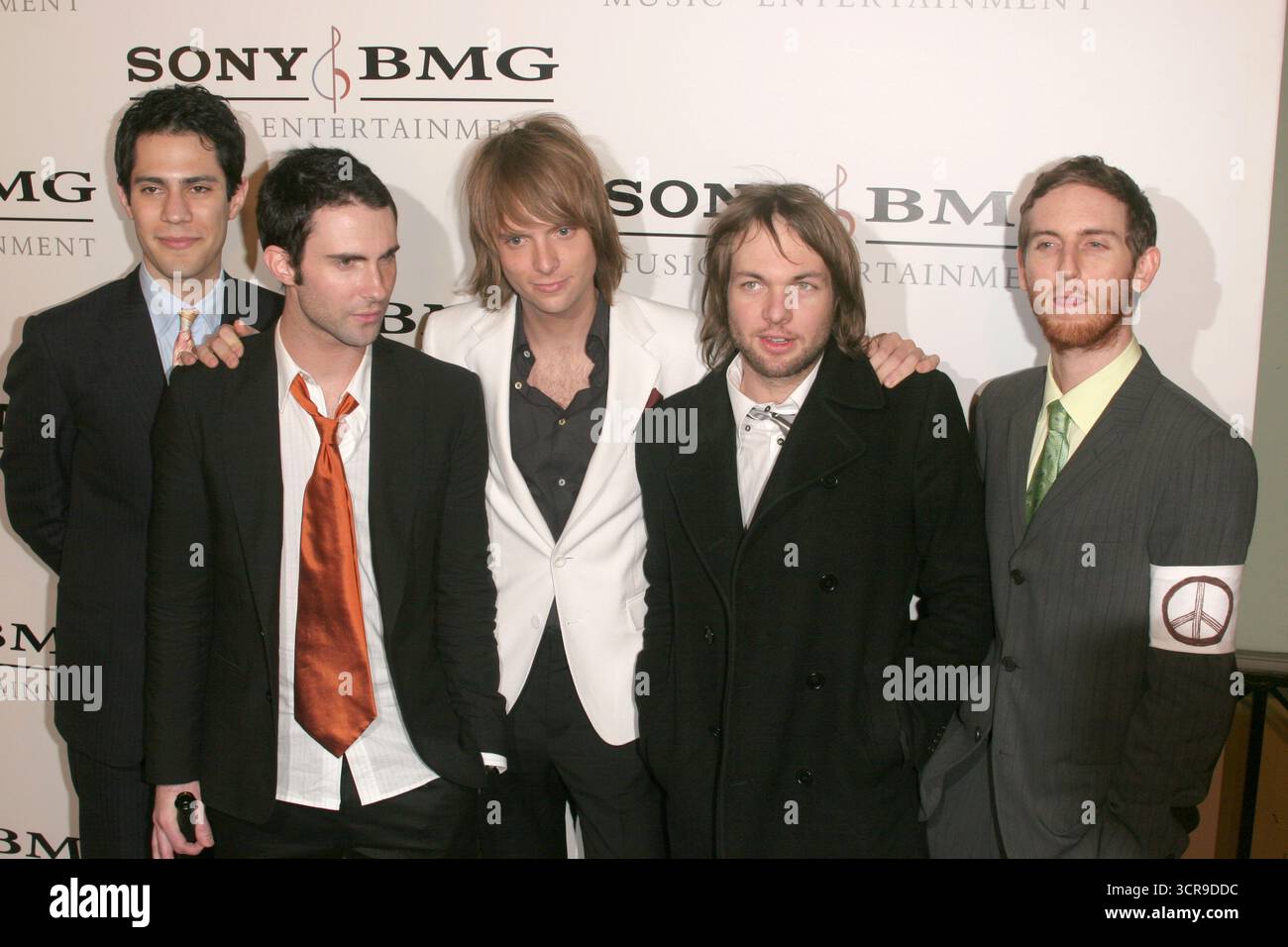 Maroon 5 à la soirée Post Grammy Sony BMG qui s'est tenue au Hollywood Roosevelt Hotel, Hollywood - 13 février 2005 Banque D'Images