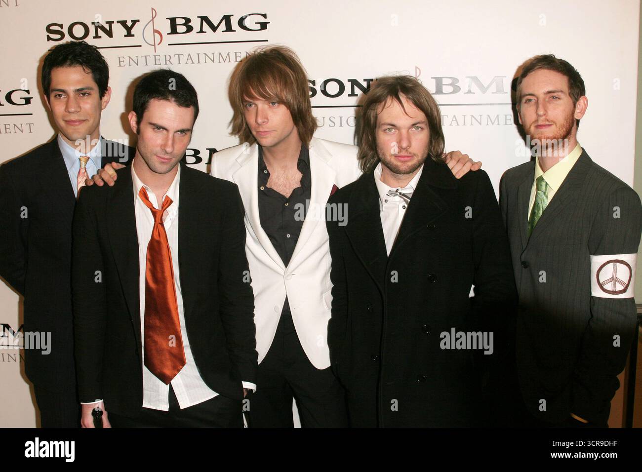 Maroon 5 à la soirée Post Grammy Sony BMG qui s'est tenue au Hollywood Roosevelt Hotel, Hollywood - 13 février 2005 Banque D'Images