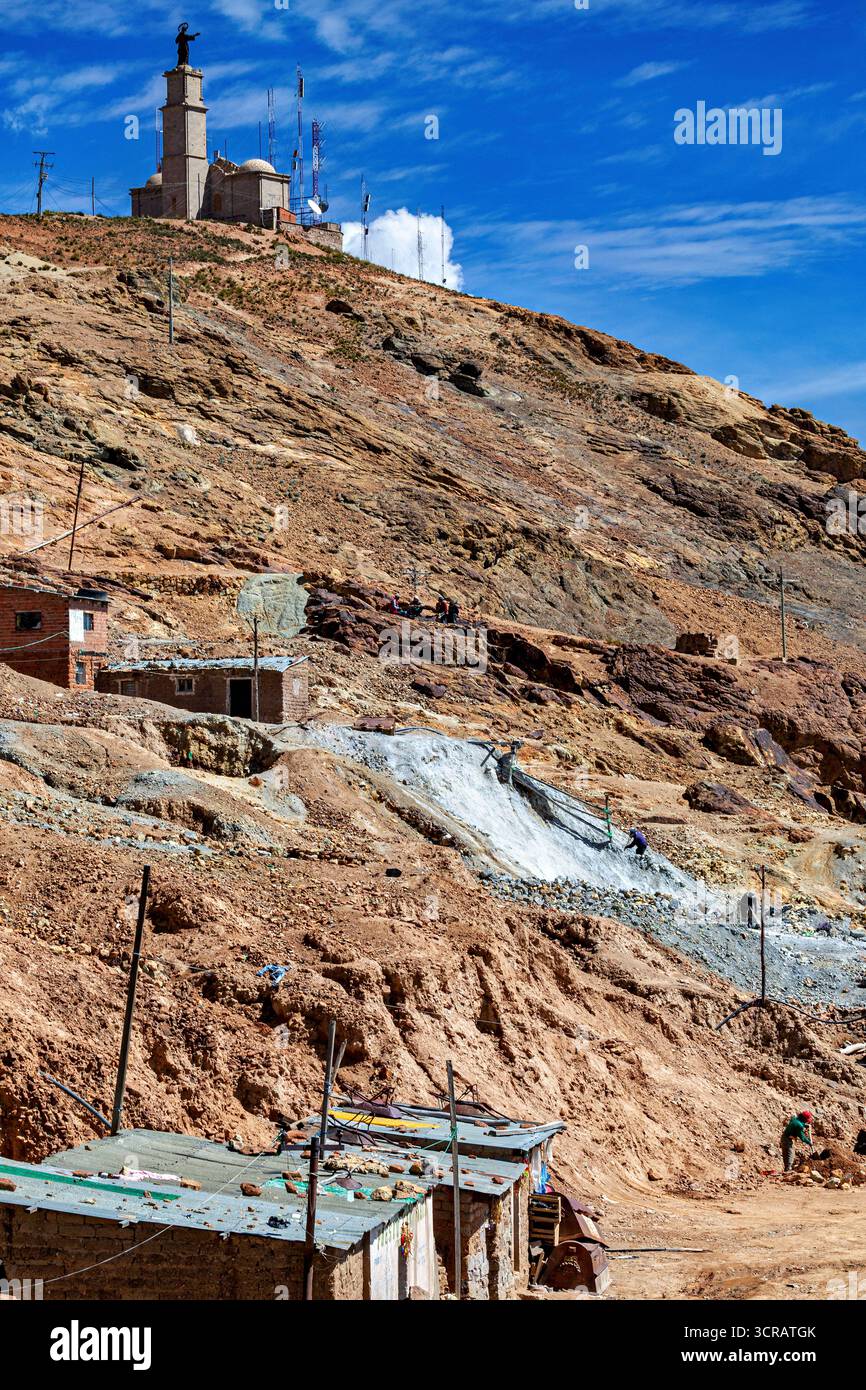 Les mines de silber du Cerro Rico à Potosi en Bolivie Banque D'Images