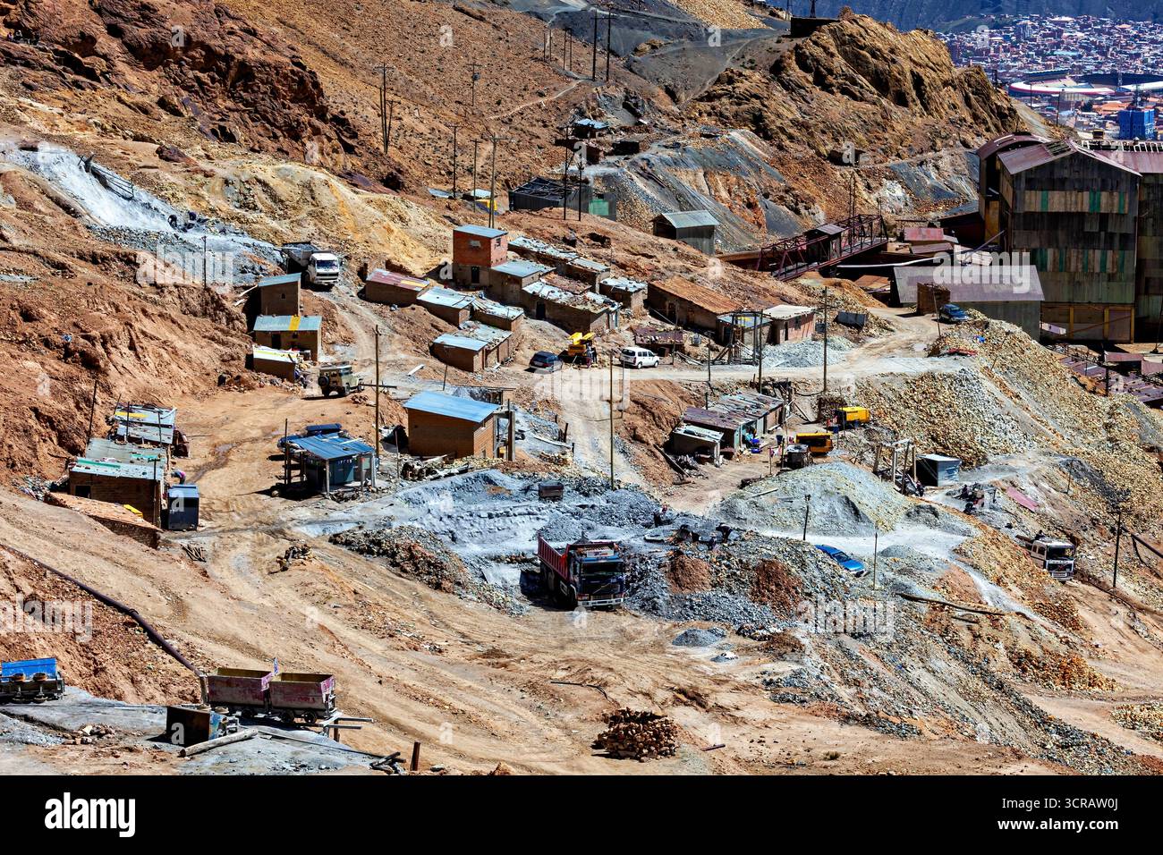 Les mines de silber du Cerro Rico à Potosi en Bolivie Banque D'Images