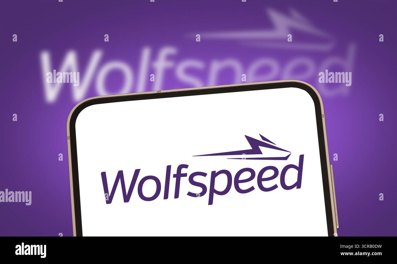 Wolfspeed - développeur et fabricant américain de semi-conducteurs à large bande interdite Banque D'Images