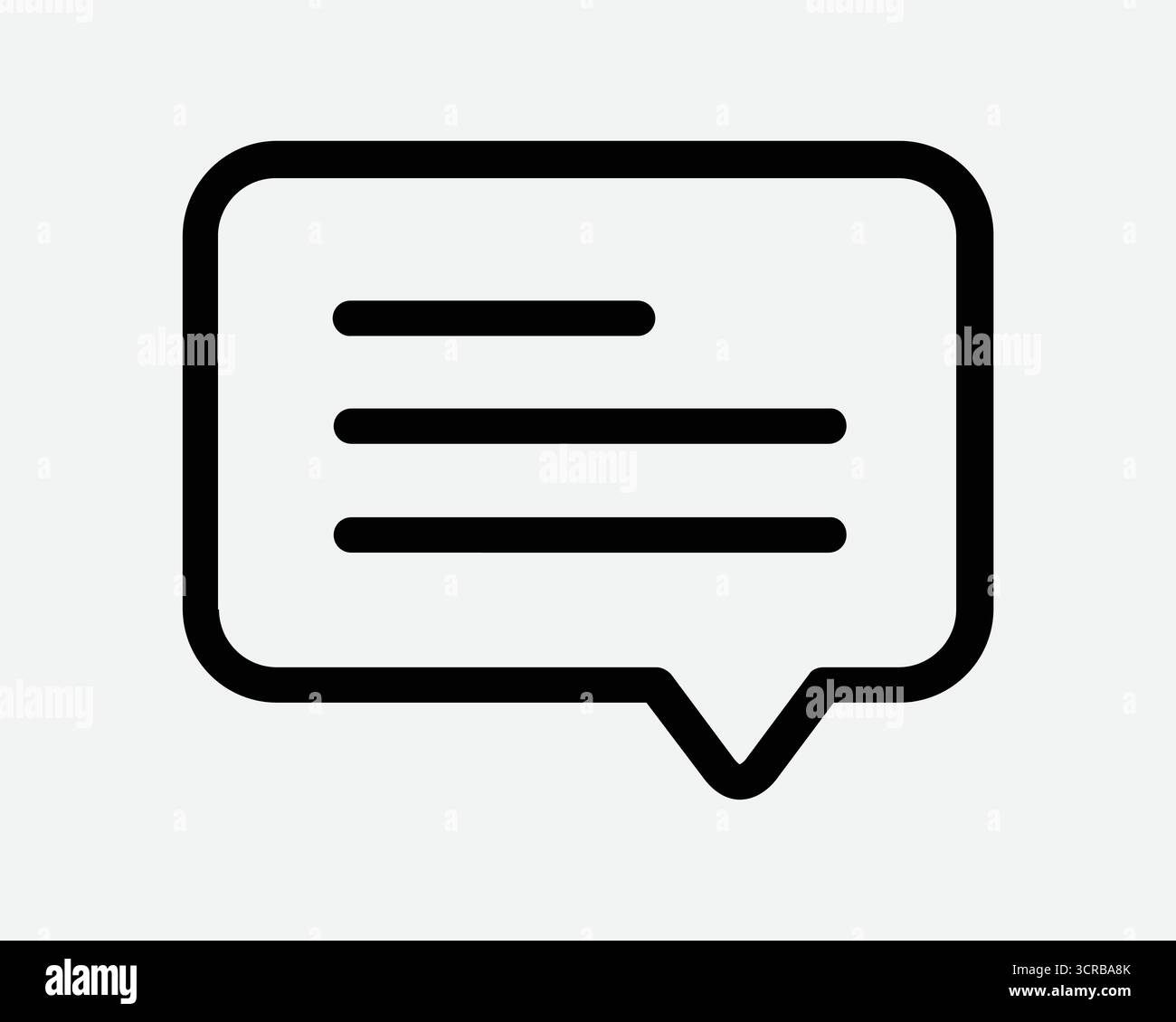 Icône ligne bulle de conversation zone de message texte section commentaire opinion commentaires parler parler discussion discussion parler symbole de forme de contour Illustration de Vecteur
