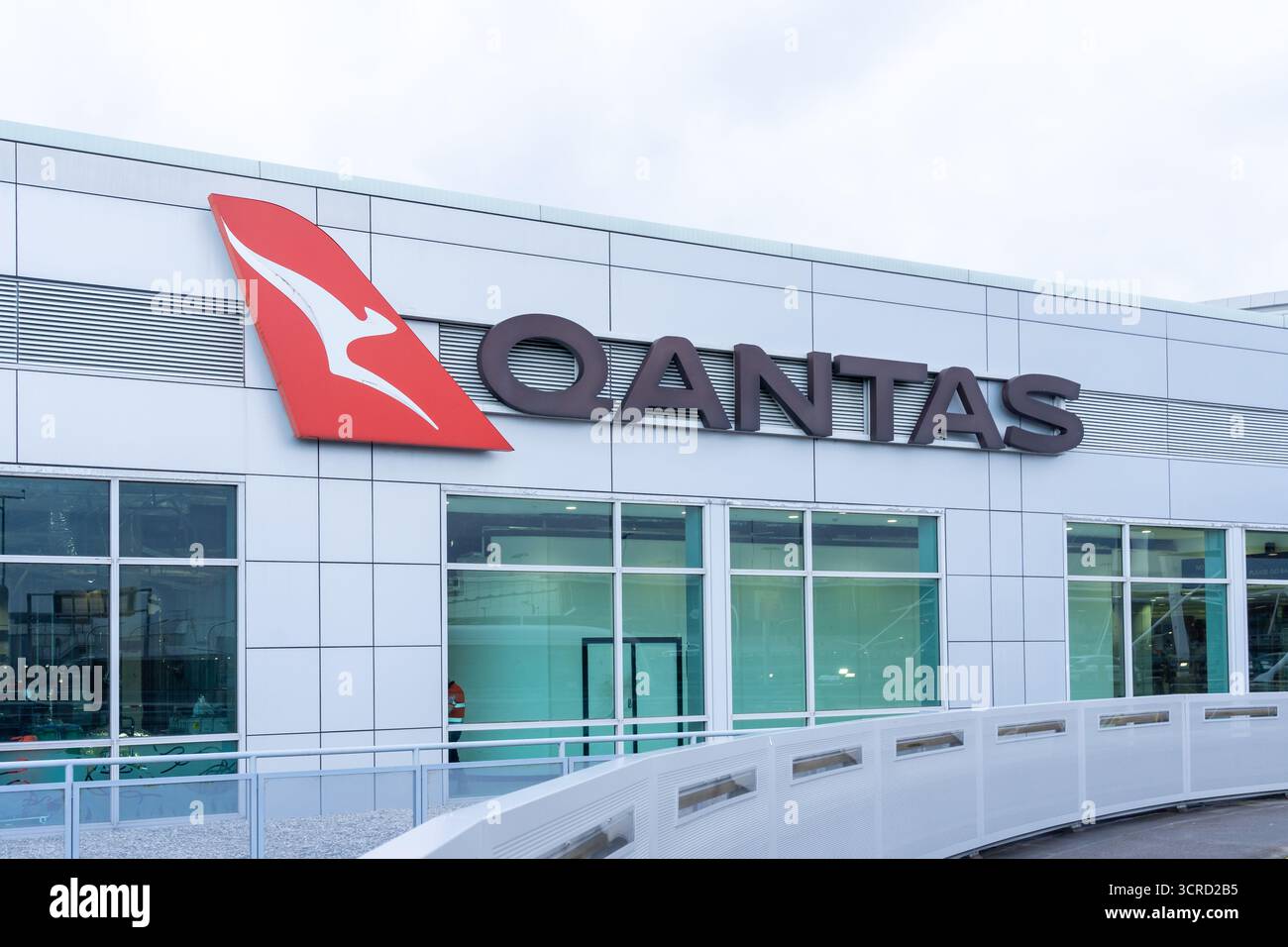 Bureau Qantas Airways à l'aéroport de Sydney à Mascot, Sydney, Australie. Banque D'Images