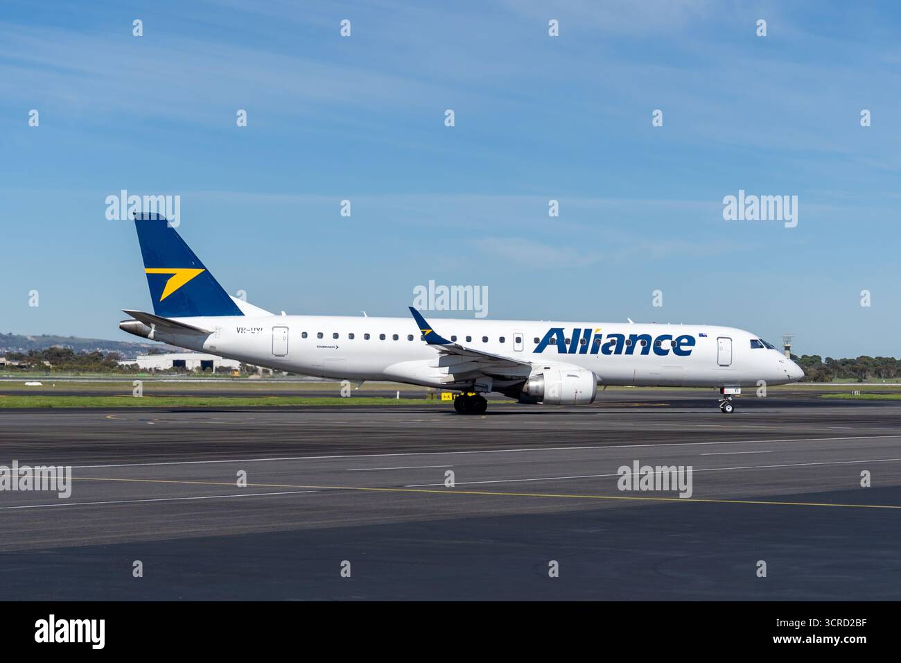 Un avion d'Alliance Airlines à l'aéroport de Sydney, Nouvelle-Galles du Sud, Australie. Banque D'Images