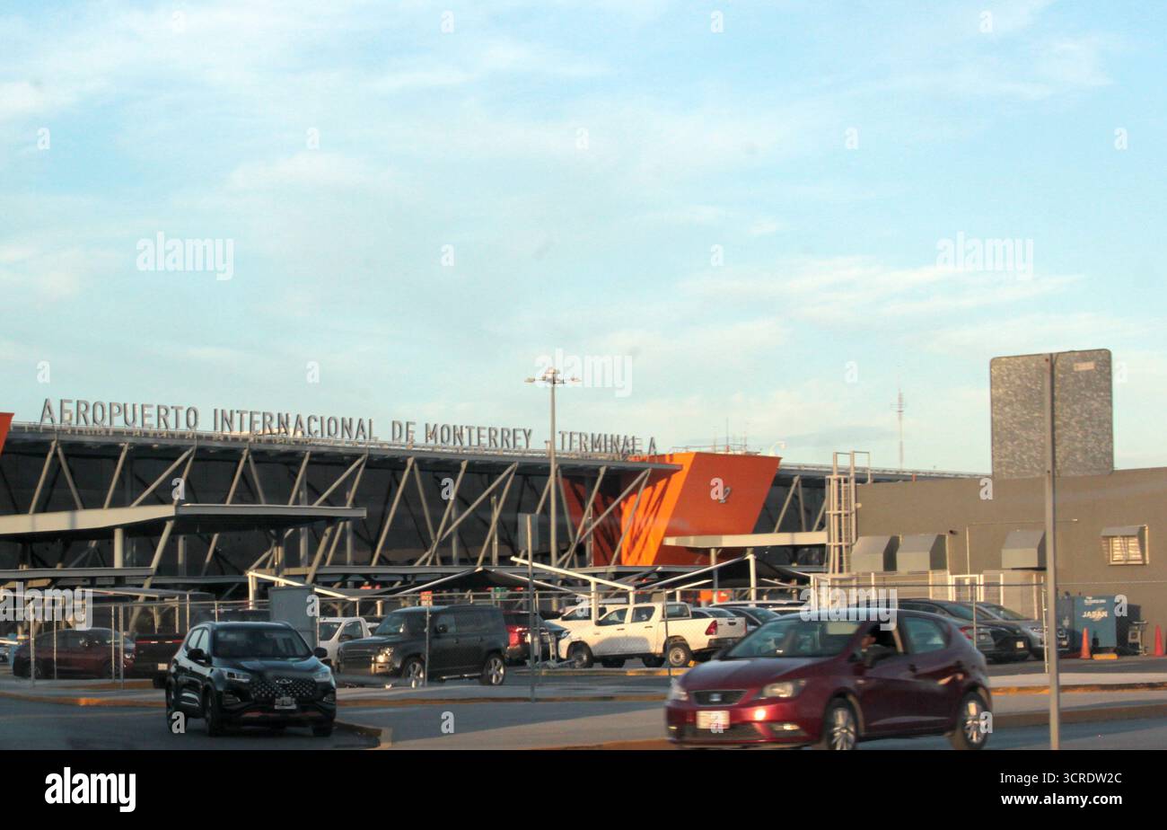 Monterrey, Nuevo Leon, Mexique - 27 juillet 2025 : Monterrey General Mariano Escobedo International Airport MTY, le principal aéroport de Nuevo Leon Banque D'Images