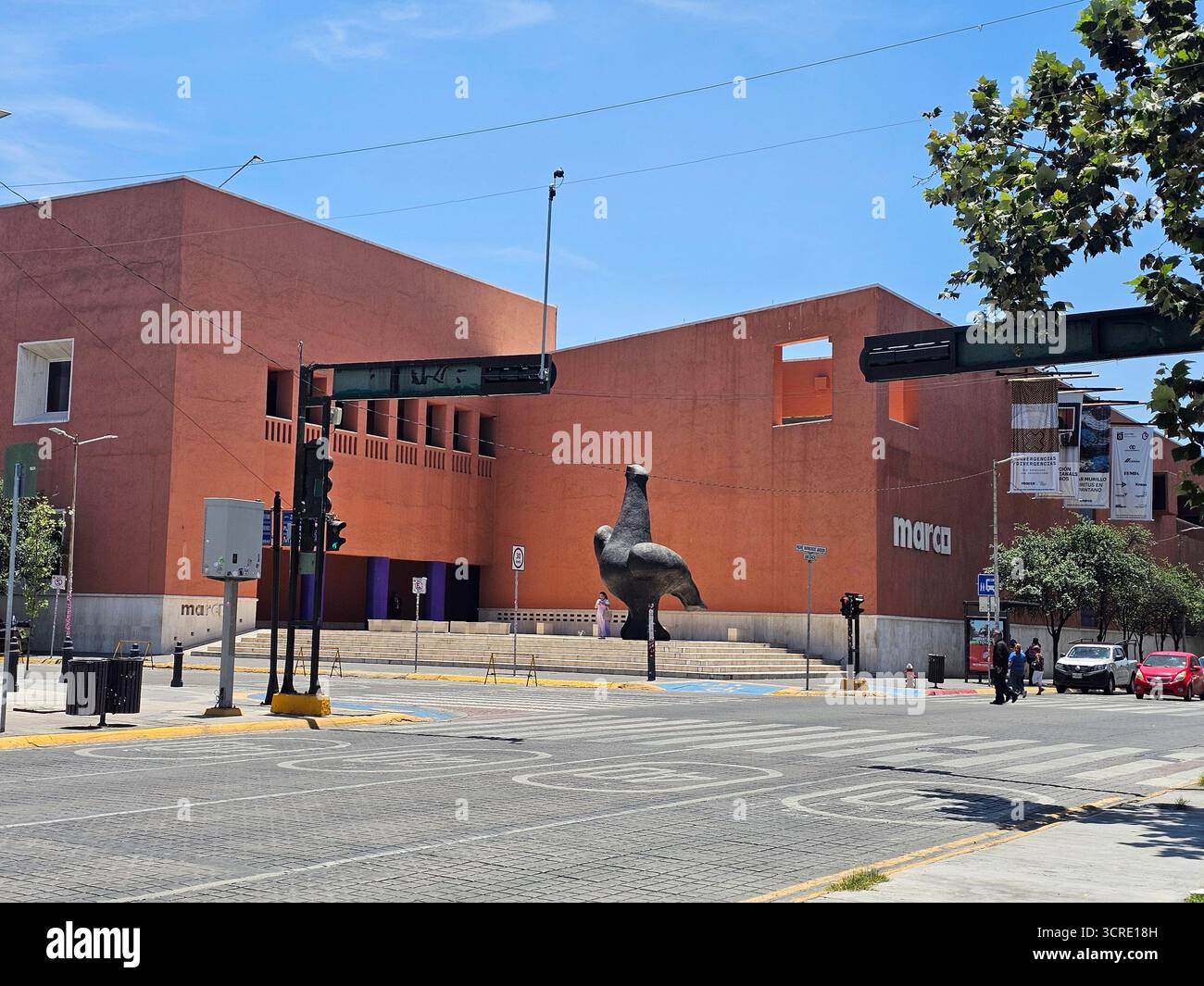 Monterrey, Nuevo Leon, Mexique - juillet 30 2025 : Monterrey Museum of Contemporary Art MARCO, à Monterrey, Nuevo Leon dans le complexe urbain Macroplaza Banque D'Images