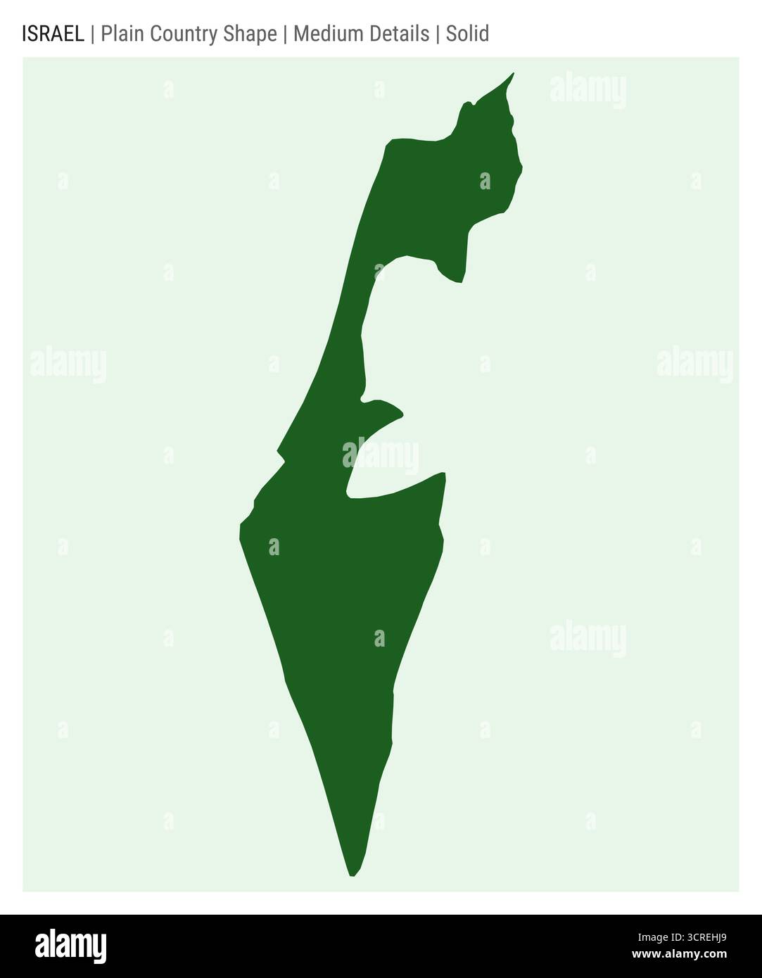 Carte du pays de plaine d'Israël. Détails moyens. Style Uni. Forme d'Israël. Illustration vectorielle. Illustration de Vecteur