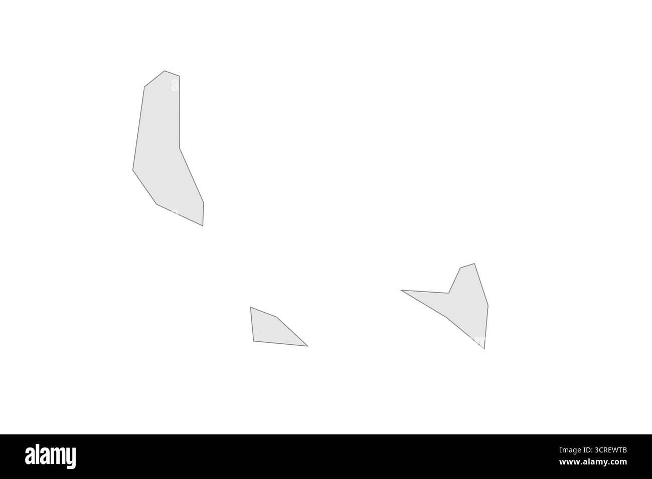 Comores carte politique des divisions administratives - îles autonomes. EPS de carte modifiable vectorielle vierge grise. Illustration de Vecteur