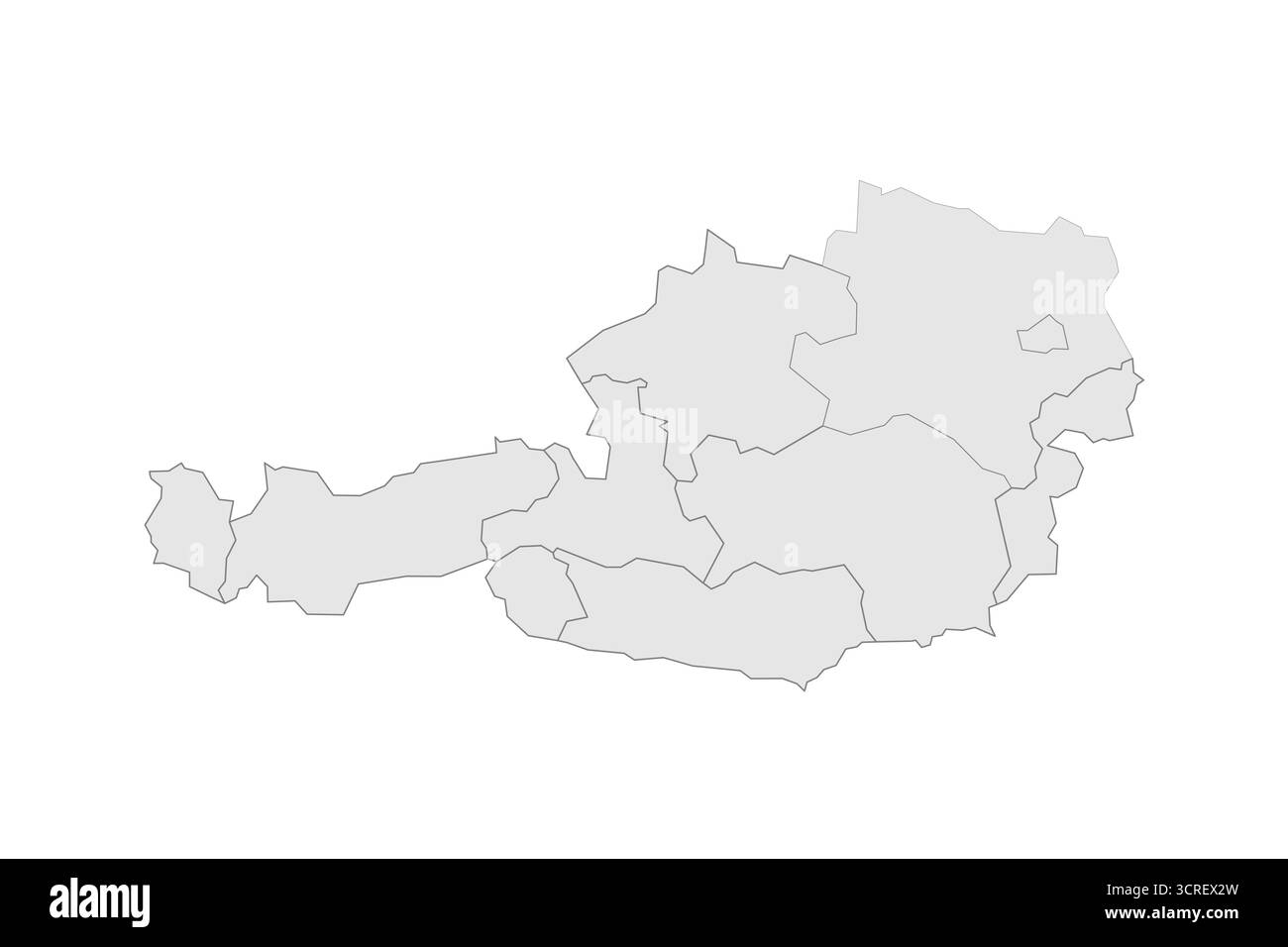 Autriche carte politique des divisions administratives - états fédéraux. EPS de carte modifiable vectorielle vierge grise. Illustration de Vecteur Autriche carte politique des divisions administratives - états fédéraux. EPS de carte modifiable vectorielle vierge grise. Illustration de Vecteur