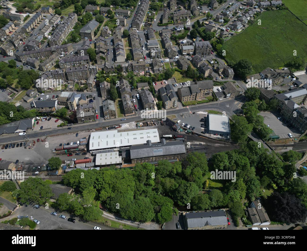 Gare historique de Haworth, Keighley & Worth Valley Railway, Haworth. West Yorkshire Banque D'Images