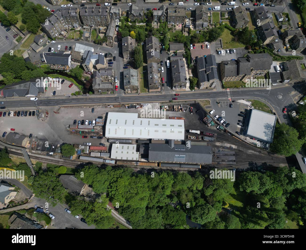 Gare historique de Haworth, Keighley & Worth Valley Railway, Haworth. West Yorkshire Banque D'Images