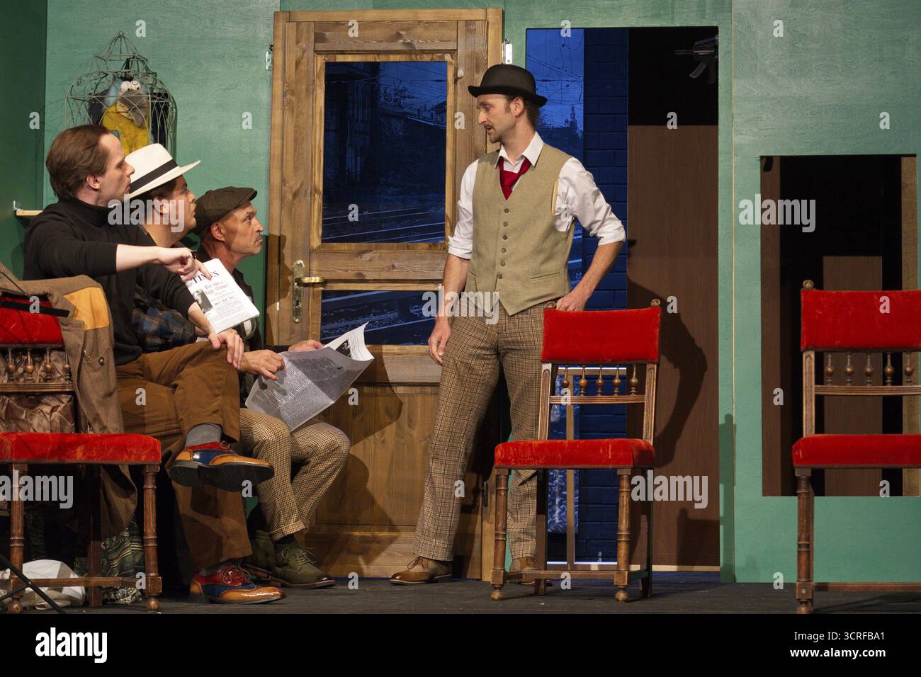 Thilo Herrmann (Professeur Marcus), Silvio Hildebrandt (Dr Courtenay), Pablo Nina Toculescu (Willie Knoxton), Henning Wolff (Louis Harvey), LADYKILLERS, ph Banque D'Images