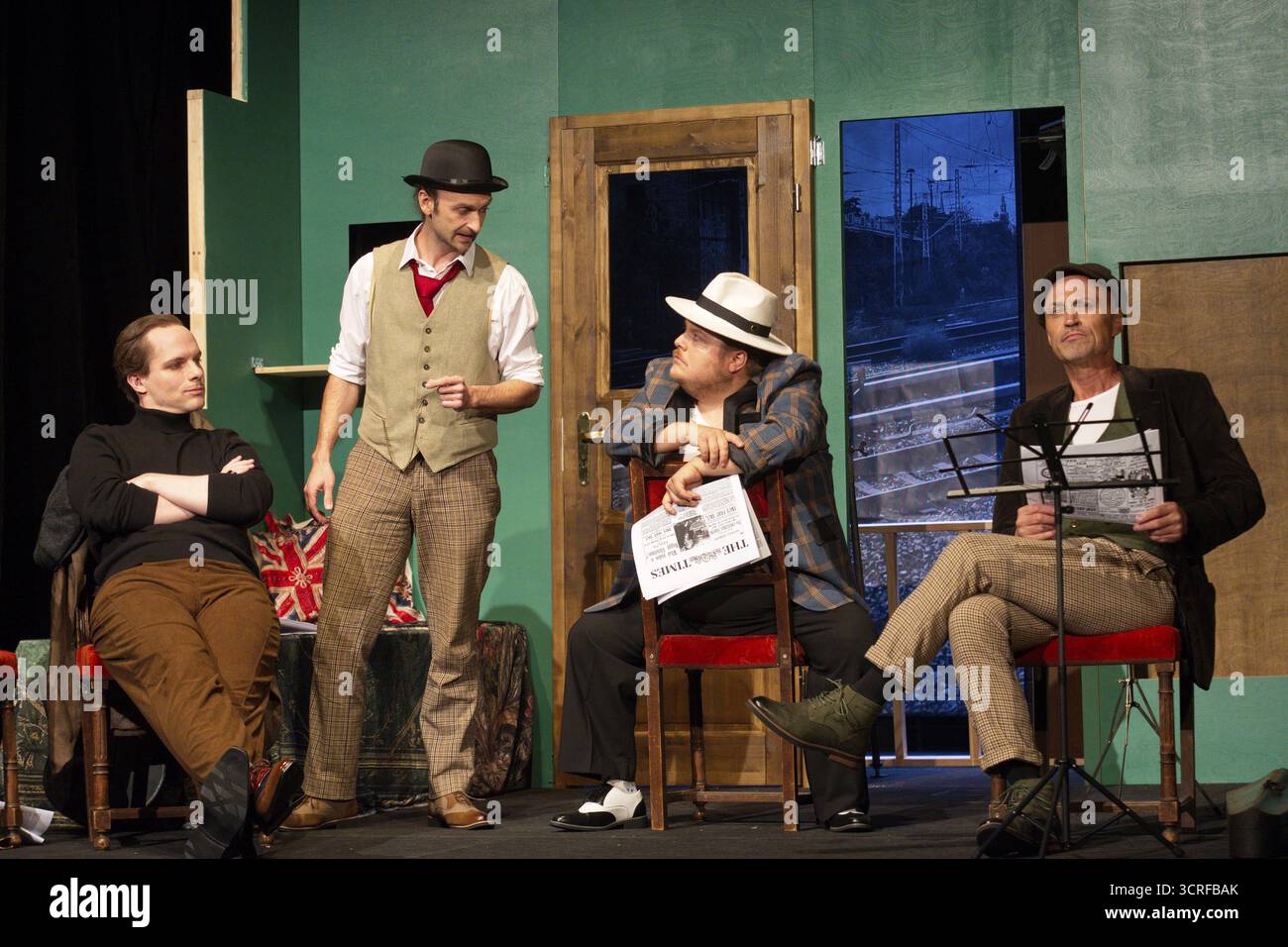 Henning Wolff (Louis Harvey), Thilo Herrmann (Professeur Marcus), Pablo Nina Toculescu (Willie Knoxton), Silvio Hildebrandt (Dr Courtenay), LADYKILLERS, ph Banque D'Images