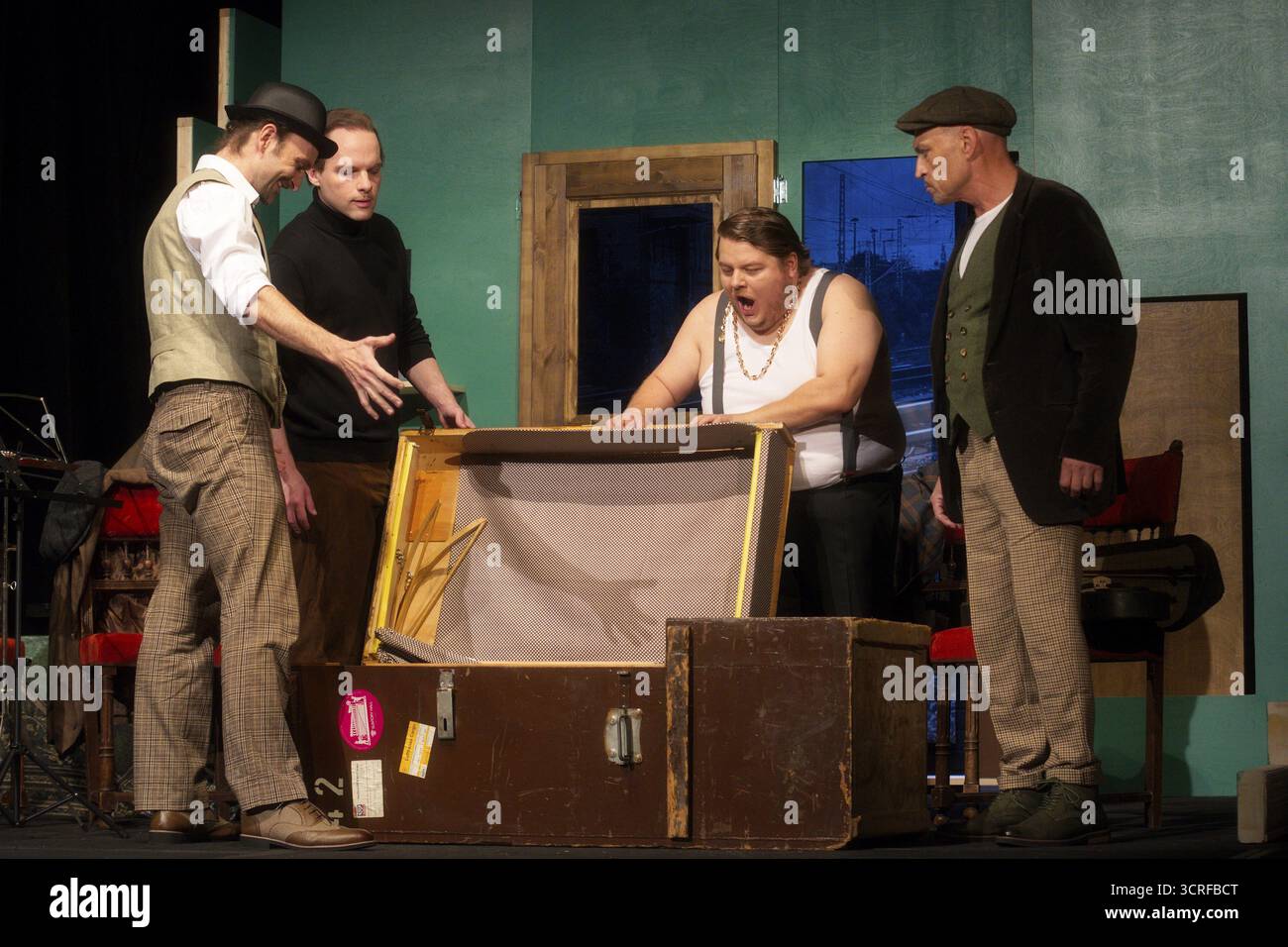 Thilo Herrmann (Professeur Marcus), Silvio Hildebrandt (Dr Courtenay), Pablo Nina Toculescu (Willie Knoxton), Henning Wolff (Louis Harvey), LADYKILLERS, ph Banque D'Images