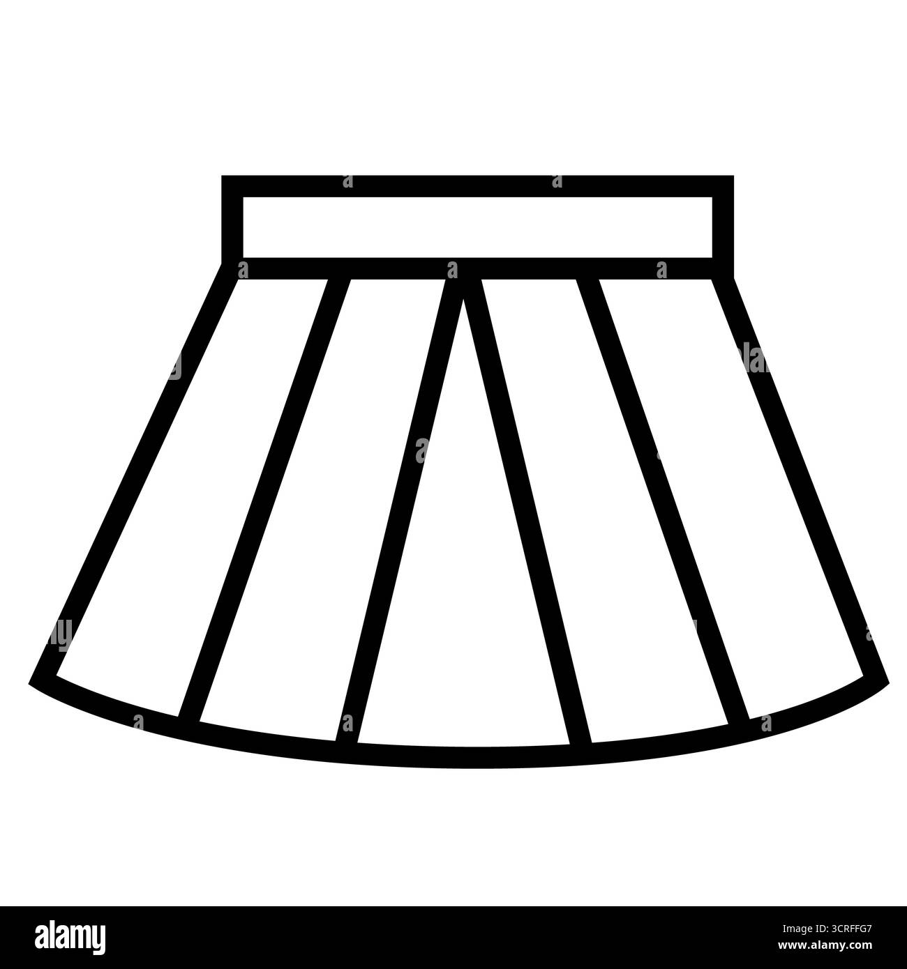 icône jupe. signe de jupe courte. mini jupe symbole de mode. style plat. Banque D'Images