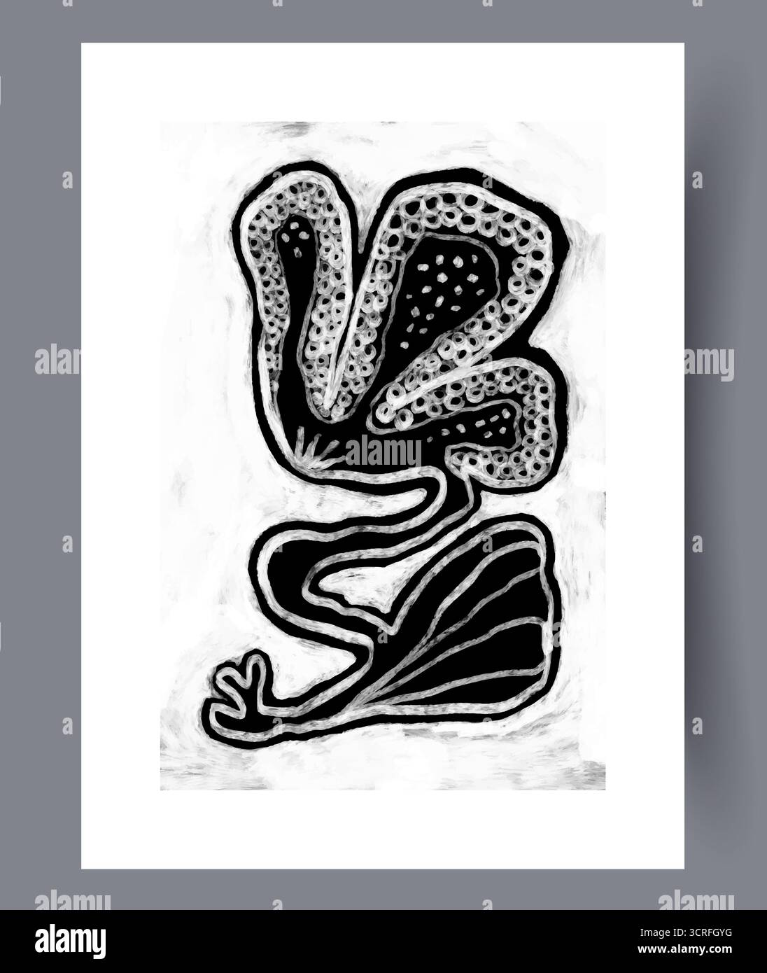 Design floral abstrait avec des motifs uniques et de belles formes pour une esthétique moderne Banque D'Images