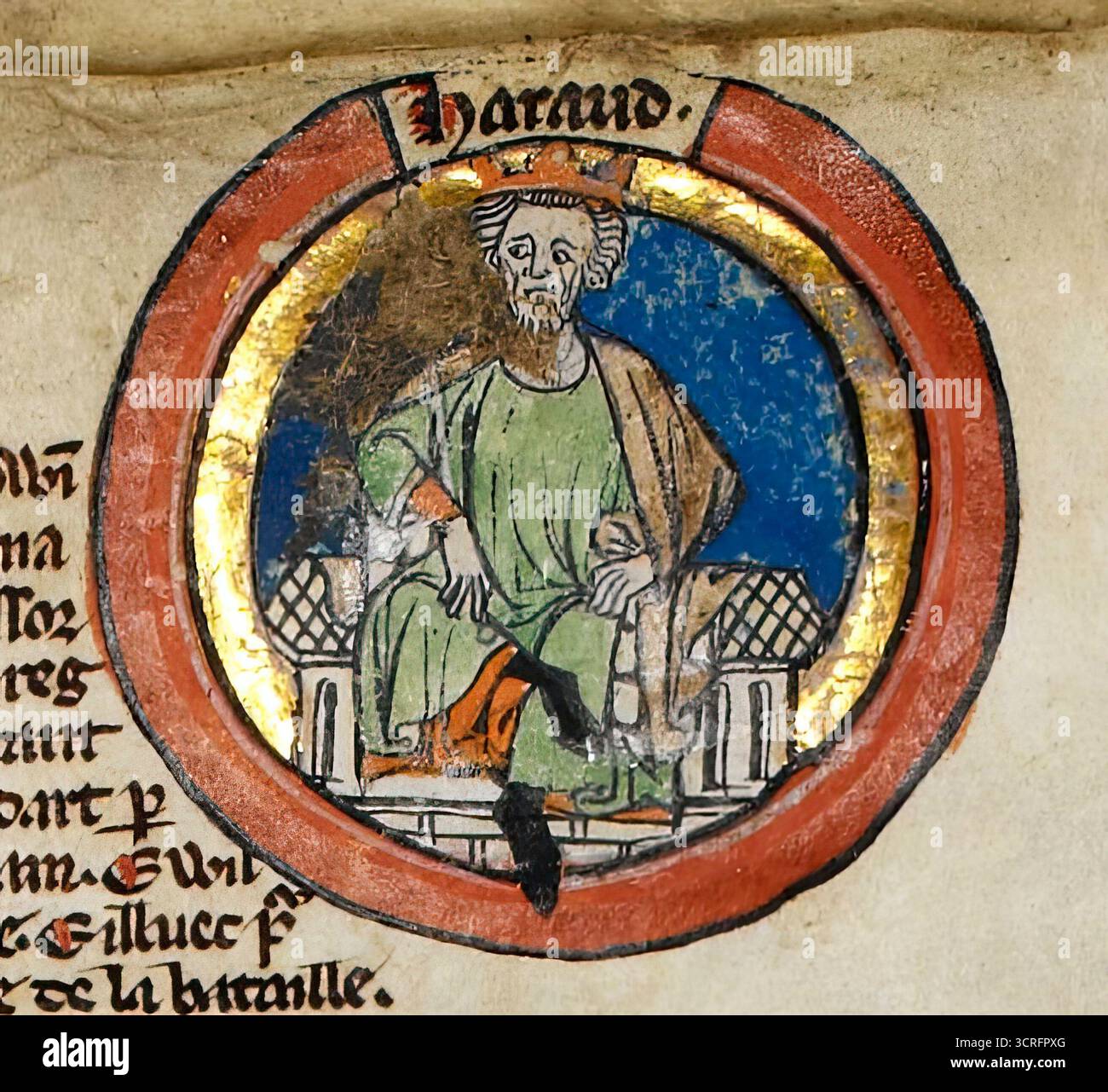 Harold Godwinson (mort le 14 octobre 1066), également appelé Harold II, était le dernier roi anglo-saxon d'Angleterre couronné. Harold règne du 6 janvier 1066 [1] jusqu'à sa mort à la bataille de Hastings le 14 octobre 1066 Banque D'Images