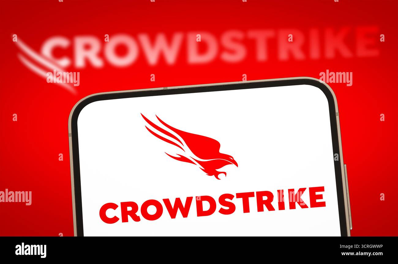 CrowdStrike société américaine de technologie de cybersécurité Banque D'Images